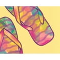 thumbnail image 2 of Simply Daisy 18" x 30" Rainbow Flip Flops Geometric Print Kitchen Towel, 2 of 2