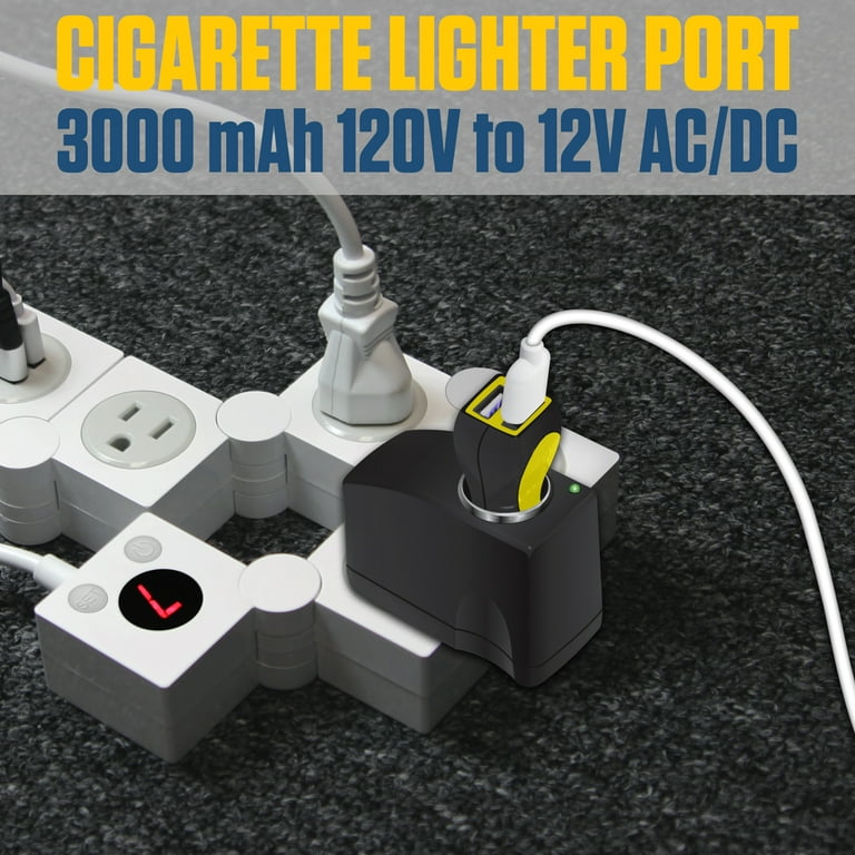 Cellet AC to DC Converter, 120v/110v AC to 12V DC 3Amp (3000ma) Cigarette Lighter Socket Power Adapter. 12V Output AC Wall to DC Car Cigarette Lighter