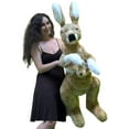 thumbnail image 2 of American Made Big Stuffed Kangaroo 42 Inches Tall With Baby in Pouch Made in the USA America, 2 of 18