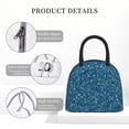thumbnail image 4 of Fotbe Blue Glitter Pattern Lunch Bag, Insulated Lunch Box, Small Leakproof Cooler Food Lunch Containers Reusable High Capacity Lunch Tote Bags for Work, Travel, Outdoor, 4 of 6
