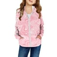 thumbnail image 2 of Lkhaha Jacket for Girls 2025 Cool Print Windproof Long Sleeve Zipper Hooded With Pocket Trendy Jackets Size 2-3 Years, 2 of 3