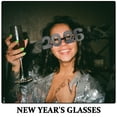 thumbnail image 3 of Homoyoyo 4-Pack 2026 Number Glitter Eyeglasses Plastic Photo Booth Props for New Year's Eve Party and Festive Celebrations, 3 of 6