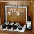 thumbnail image 7 of Wall Mount Wine Rack w/ Glass Holder & Storage Shelf Organizer Home Decor Gray, 7 of 7