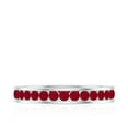 thumbnail image 4 of Rosec Jewels 1.5 CT Channel Set Lab Created Ruby Eternity Band for Women, 14K White Gold, US 10.00, 4 of 8