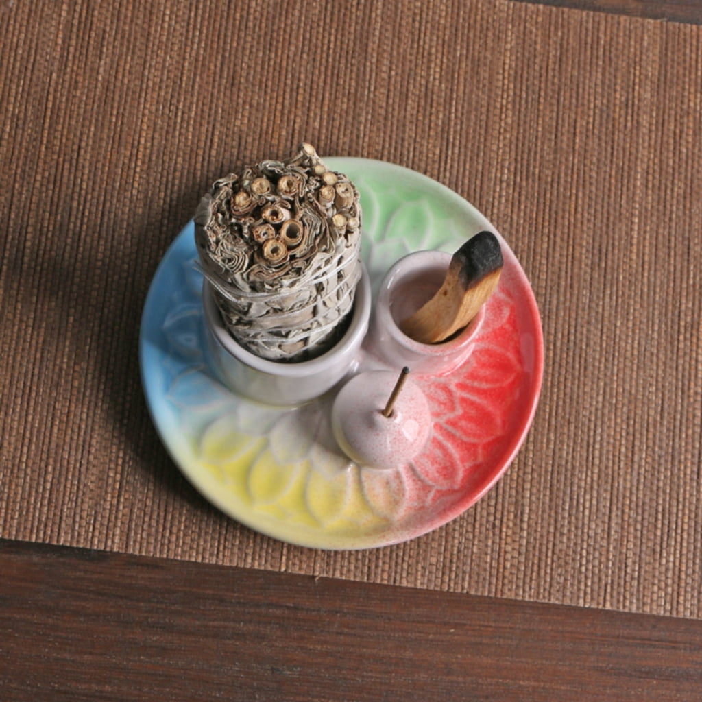 Oasiva Multipurpose Ceramics Incenses Ashes Catchers Tray Holders for Stick Cones Santo Wood and Sages with Elegant Design
