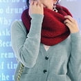 thumbnail image 3 of Trayknick Hiver Femmes Hommes Fil de Laine Tricoté Chaud Col Foulard Chauffe-Cou Enveloppe Cadeau Rouge, 3 of 12