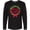AB-Black, variant on Inktastic Merry Christmas Wreath with Red Bow and Ornaments Long Sleeve T-Shirt
