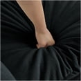 thumbnail image 4 of Black Chenille Ottoman Footrest for Sofa, Modular Accent Stool with Breathable Fabric and Solid Wood Frame, Comfy Seat for Living Room, 4 of 4