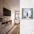 thumbnail image 5 of Yayeee Rocker Switch Wall Plate 1-Gang 4.6"x2.9" Home Decorative Outlet Cover, Green Seaside, 5 of 6