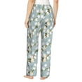 thumbnail image 3 of Naloa Tulips Flowers Print Women’s Ultra-Soft Comfy Pajama Lounge Pants with Pockets & Drawstring, 3 of 8