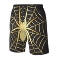 thumbnail image 4 of Fotbe Gold Spider On The Web Trajes de Baño Estampados para Hombre, Shorts de Verano de Secado Rápido, Ropa de Playa, Bañadores-Small, 4 of 6