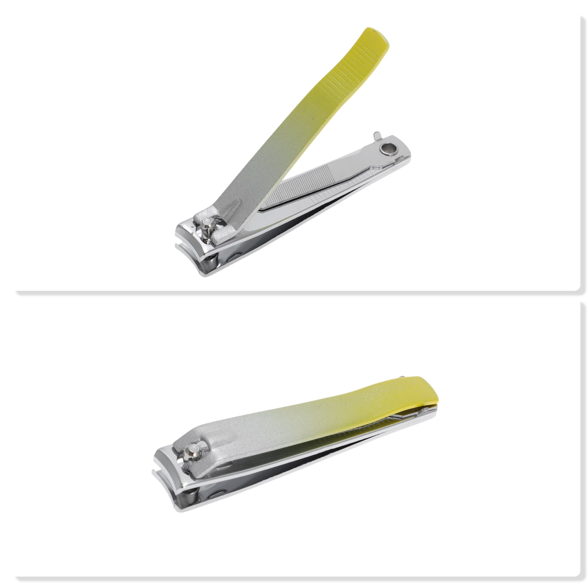 Unique Bargains 1pc Gradient Carbon Steel Nail Clippers 3.15" Length Yellow