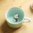 thumbnail image 6 of 2x 3D Coffee Mug Animal Inside 7 ,Cute Cartoon Handmade Ceramics Cup,Christmas, 6 of 8