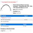 thumbnail image 2 of Power Steering Return Line Hose Assembly - Compatible with 1987, 1989, 1991 Chevy Blazer 5.7L V8, 2 of 2