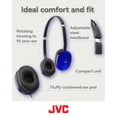 thumbnail image 2 of Auriculares planos JVC HAS160MA con mando a distancia y micrófono, color azul, 2 of 6