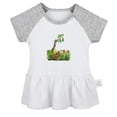 thumbnail image 1 of Nature Jungle Pattern Dresses For Baby, Newborn Babies Skirts, Infant Princess Dress, 0-24M Kids Graphic Clothes (Gray Raglan Dresses, 18-24 Months), 1 of 4