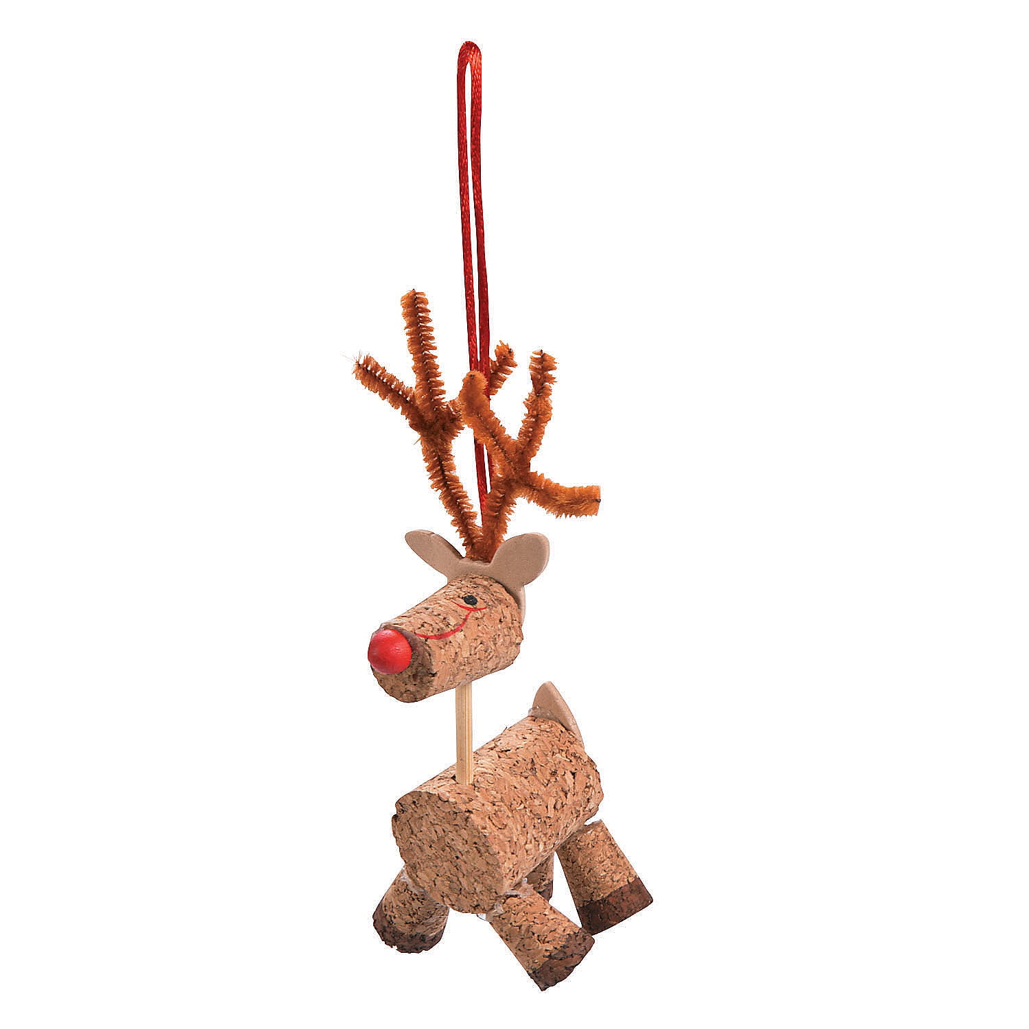 Cork Reindeer Ornament Craft Kit - Craft Kits - 12 Pieces - Walmart.com ...