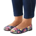 thumbnail image 3 of Sngxgn Flats for Women Soft Slip On Flat Shoes Work Flat Woman Walking Shoes Comfortable Casual(Dark Blue,40), 3 of 8
