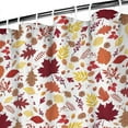 thumbnail image 3 of Autumn Leaves Harvest Thanksgiving Shower Curtain for Bathroom with Hooks and Weighted Hem, Polyester Fall Pumpkins Maple Waterproof Bath Curtains Hotel Style - Machine Washable,72x72in, 3 of 5