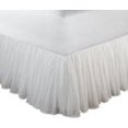 thumbnail image 3 of Greenland Home Fashions Cotton Voile Bed Skirt - 18 in. Ruffle - White - King, 3 of 5