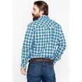 thumbnail image 2 of Wrangler Apparel Mens 20X Checkered Shirt XL Blue, 2 of 6