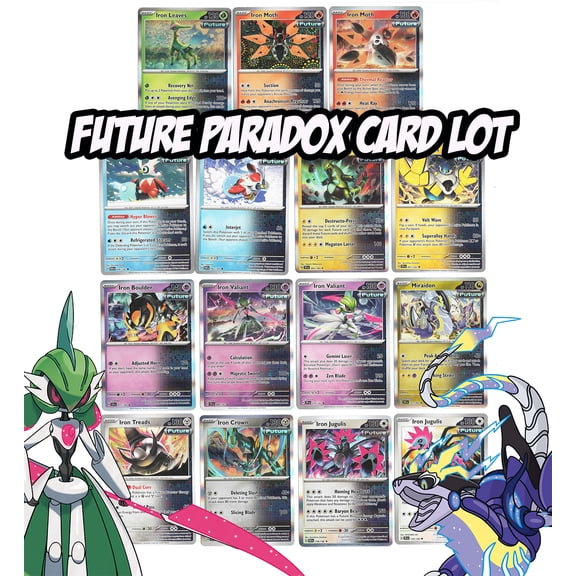 Future Pokemon - Paradox Lot - 15 Cards Miraidon Iron Valiant Crown 121/162