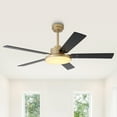 thumbnail image 3 of 52" Modern Gold DC Motor Smart Ceiling Fan with Integrated LED Light and Remote,App Control, 3 of 17