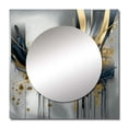 thumbnail image 2 of Designart "Abstract Marble Shapes and Lines V" Abstract Marble Square Mirror For Wall Decor - Large Gold Square Mirror Printed Wall Decor - Modern Square Living Room Mirror, 2 of 5