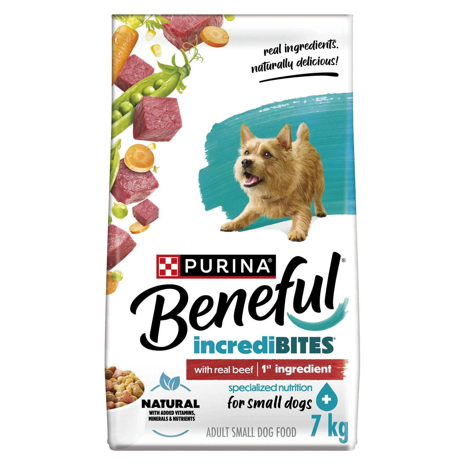 Beneful IncrediBites for Small Dogs with Real Beef, Dry Dog Food, 1.6-7 kg
