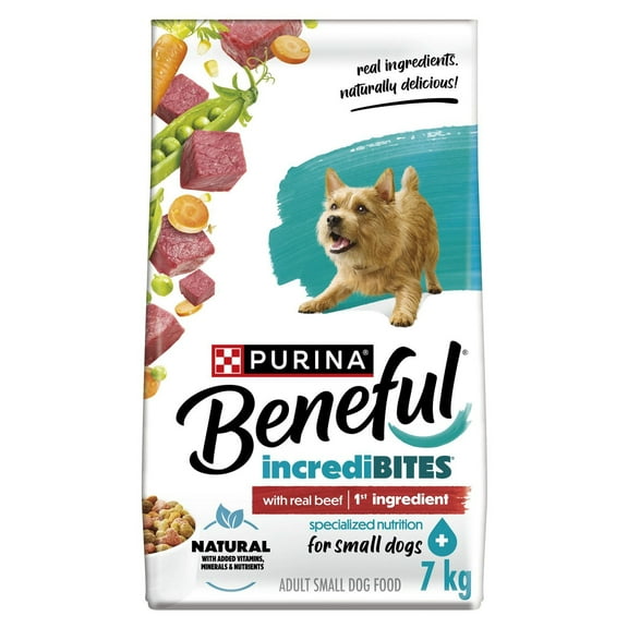 Beneful IncrediBites pour Petits Chiens au Vrai Bœuf, Nourriture Sèche pour Chiens 7kg