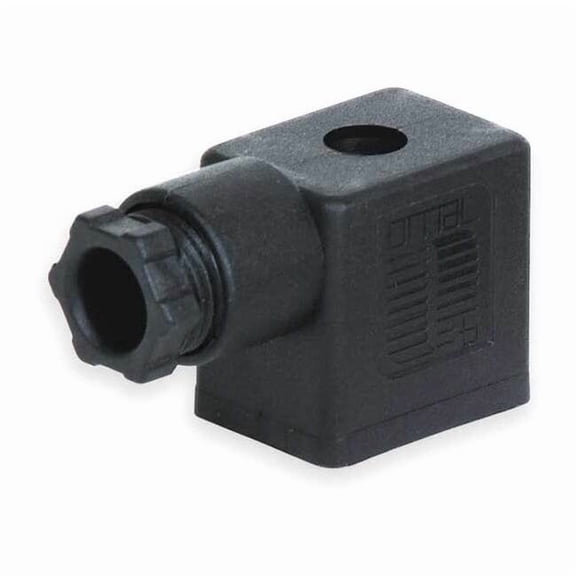 Numatics Solenoid Coil Connector, 2 Pin, 22 mm 230-364  black  12 end