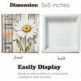 thumbnail image 3 of Daisy Everyday is A New Beginning Rustic Farmhouse Wooden Box Sign Desk Decor Decorative Sign for Table Shelf Positive Quote Sign 5"x5", 3 of 8