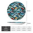 thumbnail image 2 of Daiia Colorful Fishing Baits Printed Pattern Ceramic Plate Dinner Plates Bone China Decorative Plates with Display Stand Art Ceramic Ornaments for Wall Hanging Decoration-10in, 2 of 6
