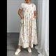 thumbnail image 4 of Vestido de Verano para Mujer, Talla Grande, Informal, Sin Mangas, con Tirantes Finos, para Playa Flores de Albaricoque XXXL, 4 of 7