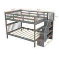 thumbnail image 4 of Harper & Bright Designs Full-Over-Full Stairway Full Bunk Bed with Storage and Guard Rail for Teens, Adults, 4 of 15
