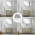 thumbnail image 5 of Rustic Acacia Double Bath Vanity 60 in. W x 20 in. D, Cultured Marble Top and Brushed Nickel Faucet Set, 5 of 7