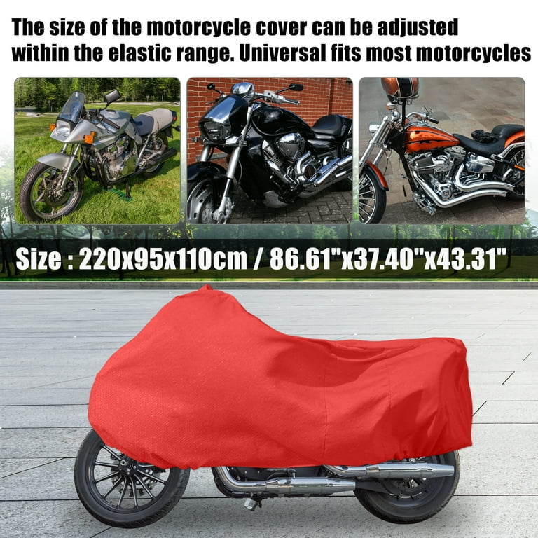 Unique Bargains Motorcycle Cover Indoor Stretch Elastic Fabric