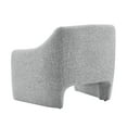 thumbnail image 3 of CHITA Modern Curved Accent Chair, Upholstered Fabric Armchair, Gray, 3 of 11
