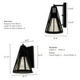 thumbnail image 4 of Hunter - Rafner 1-light Natural Black Iron, Small Sconce Light, Dimmable, Geometric Style, Geometric Shaped, for Bedrooms, Dining, Living Rooms - 19457, 4 of 5