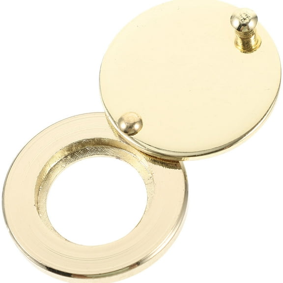 WRISTBIQUE Golden Metal Peephole Cover 1Pcs for Door Eye Viewer with Anti-Peeping and Rotary Operation