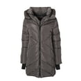 thumbnail image 1 of Sportoli Women's Winter Coat Down Alternative Hooded Long Vestee Puffer Jacket - Titanium (Small), 1 of 7