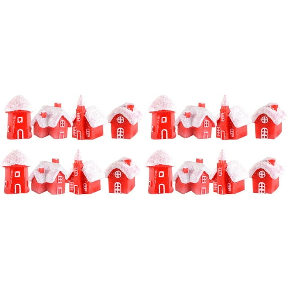 Gregiular Christmas Resin Village Houses for Winter Decor (Random Style)