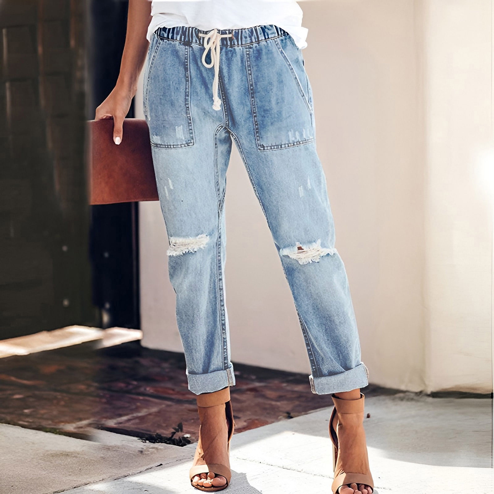 TSADFHJI Pantalon Grand Femme Ensemble Petite Femme Extensible