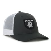 Ram Trucks Logo Structured Trucker Hat, Graphite & White, Adjustable Snapback