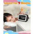 thumbnail image 2 of ckepdyeh Reloj despertador para niños con altavoz Bluetooth para dormitorio, reloj despertador Ok to Wake para niños con luz nocturna regulable blanca, 2 of 6