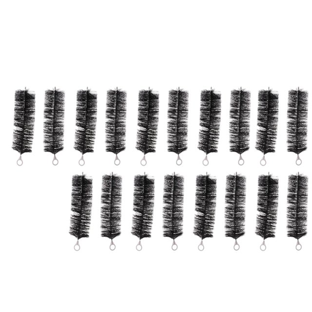 Cepillos de Filtro de Estanque de Jardín de Peces de 18 Piezas, Filtración de Estanque de Desnatador, Negro Sunnimix Cepillos de estanque