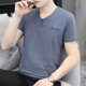 thumbnail image 3 of Camiseta para hombre, ropa lisa, Kpop, cuello en V, camisetas para hombre, ropa de calle, tops, dibujos lisos, música básica, secado rápido, elegante, tallas S y XL, 3 of 5