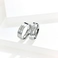 thumbnail image 2 of Rynsito Men's Ring Stainless Steel Wedding Bands with Cubic Zirconia Ring for Men Women Size 5-11, 2 of 5