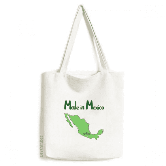 Mexico Map Country Style Mexican Tote Canvas Bag Shopping Satchel Casual Handbag