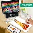 thumbnail image 3 of AEDAGA 160 Colors Alcohol Markers with Free App, Dual Tip Art Markers with Kickstand Case for Artists Adults and Kids. Alcohol Based Markers for Coloring Painting Sketching and Drawing, Great Gift., 3 of 7